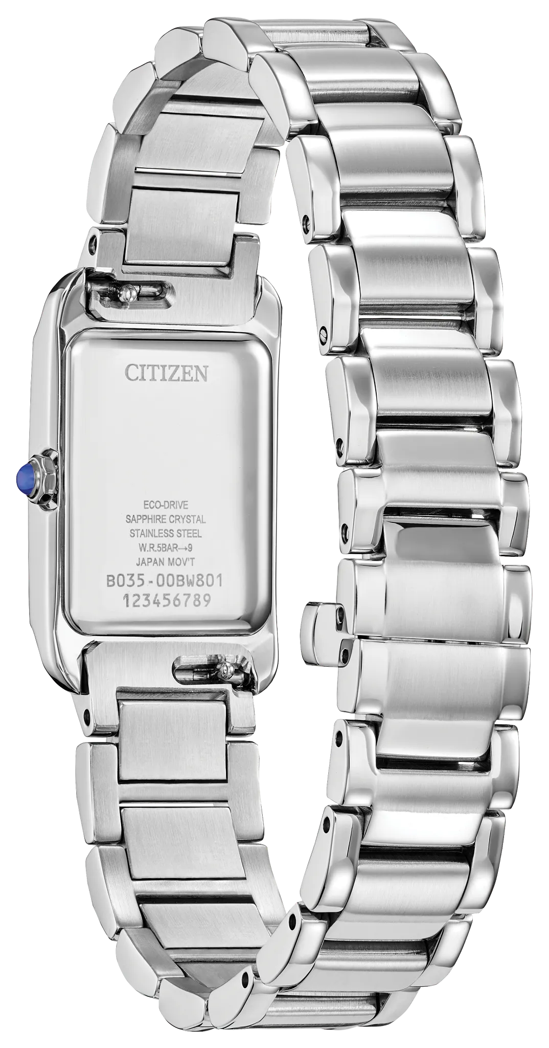 Citizen L Bianca EW5620-55A Women's Silver-Tone Eco-Drive Watch - back view