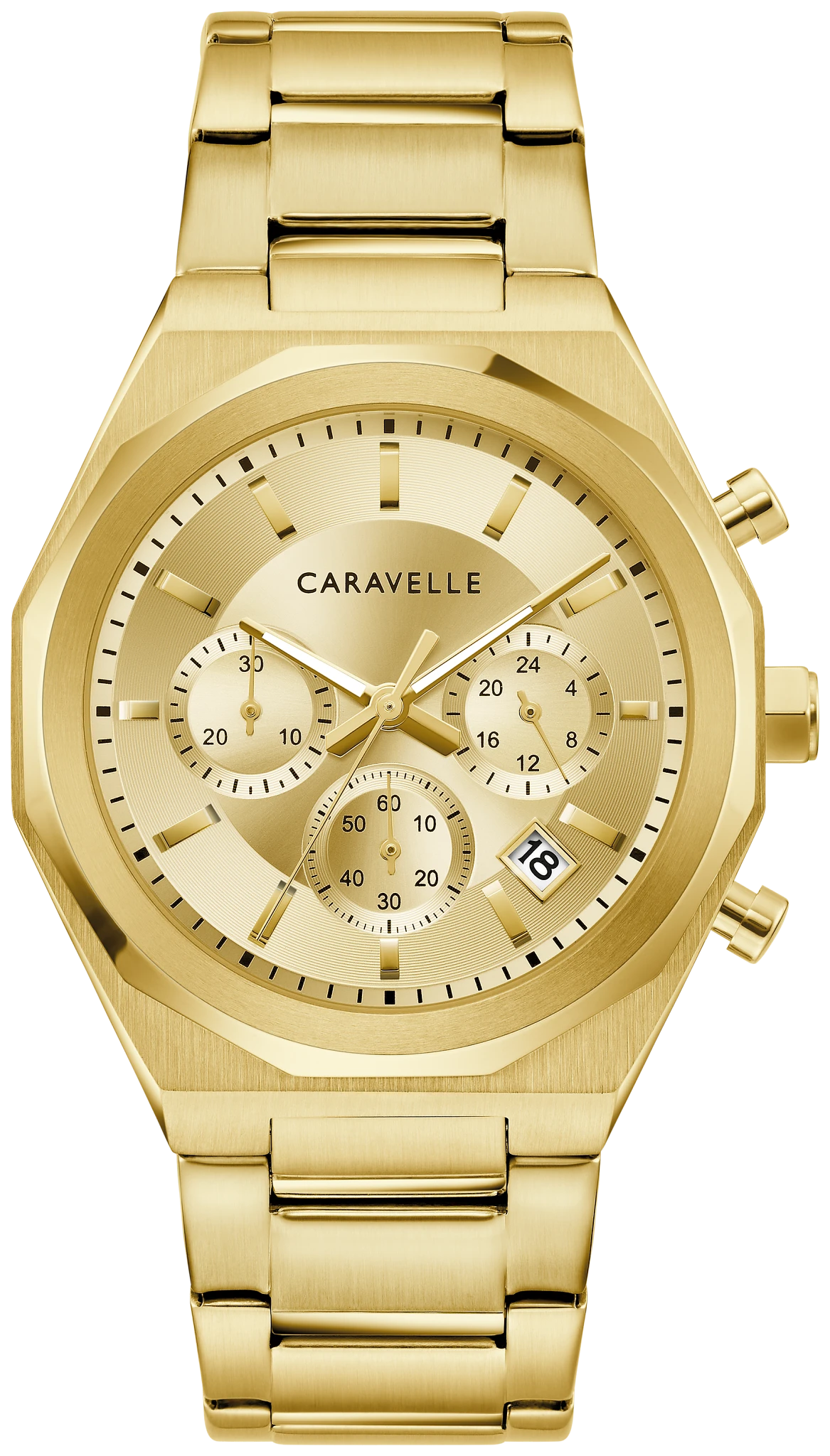 Caravelle Dress 44A123 Men's Gold-Tone Quartz Watch