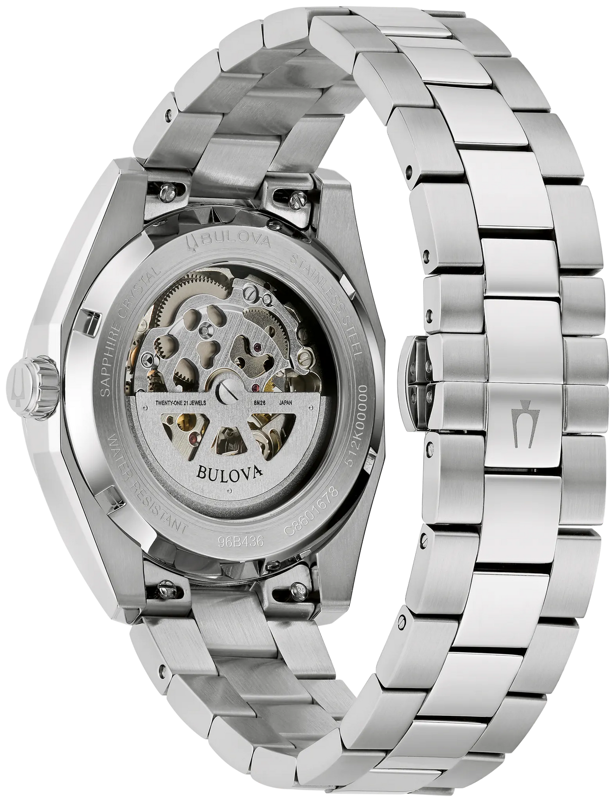 Bulova 96B436 watch - Bracelet and back (manufacturer image 2 of 4)