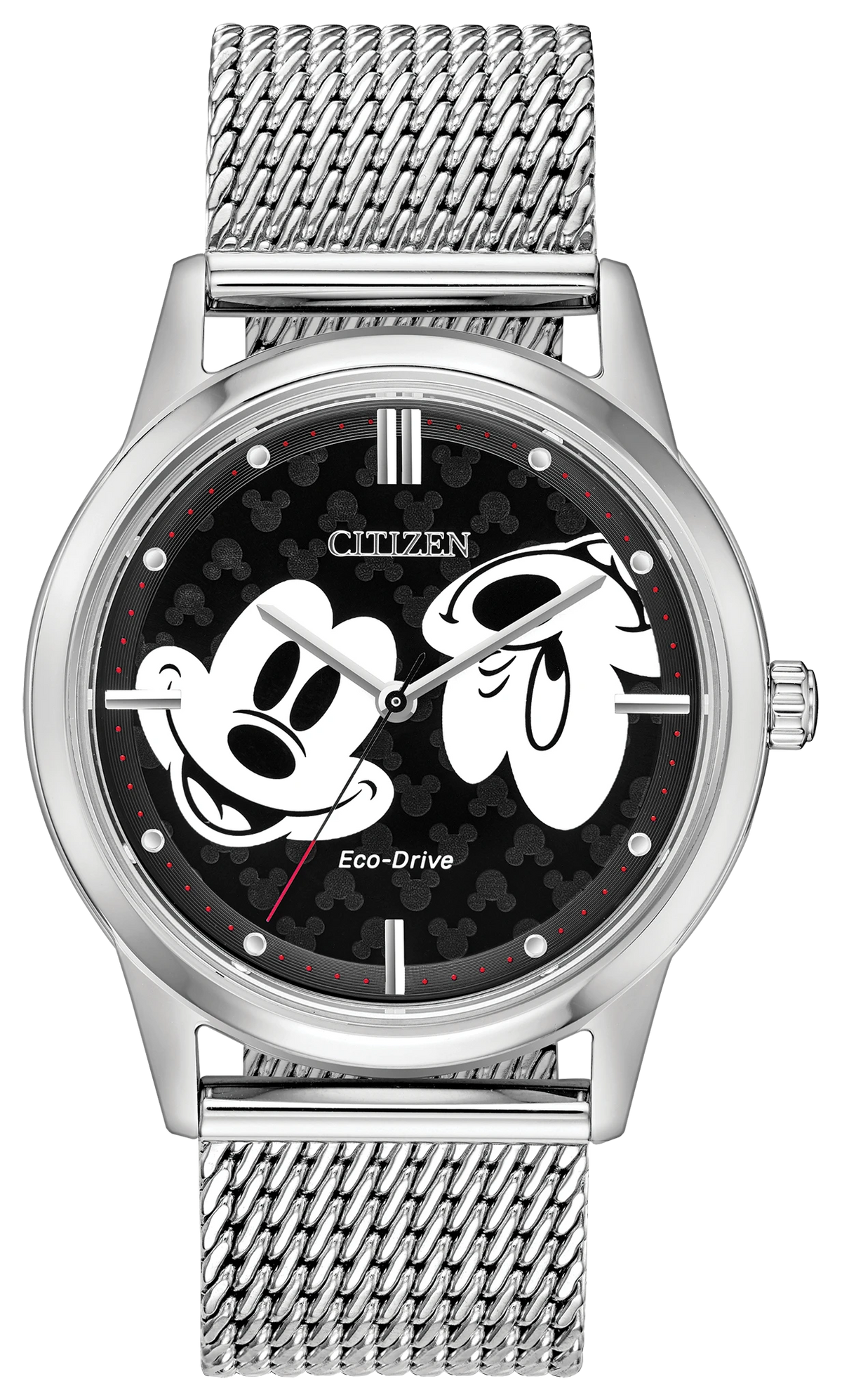 Citizen Disney Mickey Mouse FE7060-56W Unisex Silver-Tone Eco-Drive Watch