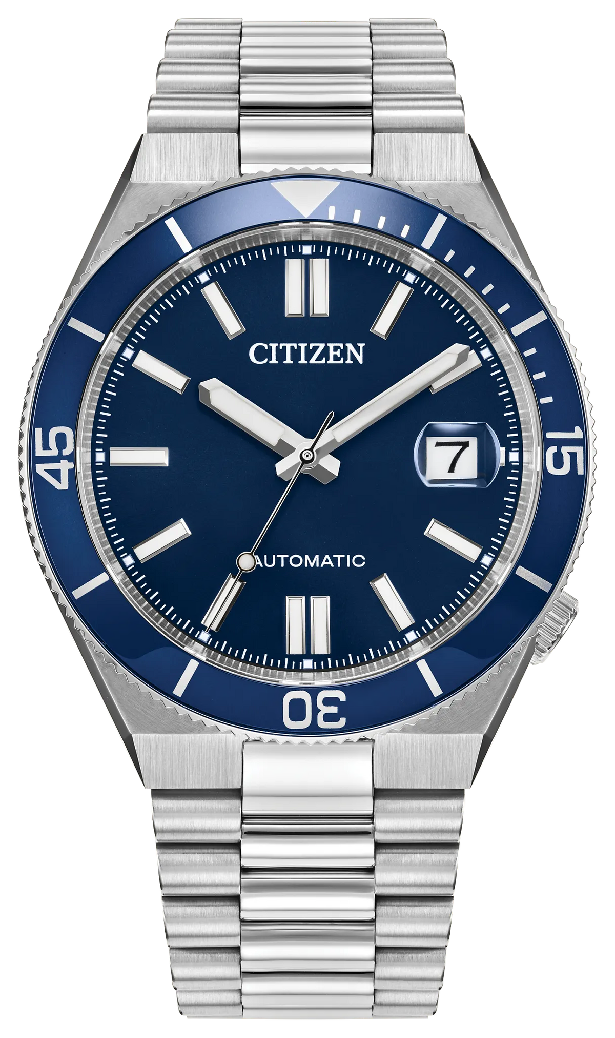 Citizen TSUYOSA Shore NJ0230-59L Men's Silver-Tone Automatic Watch - front view