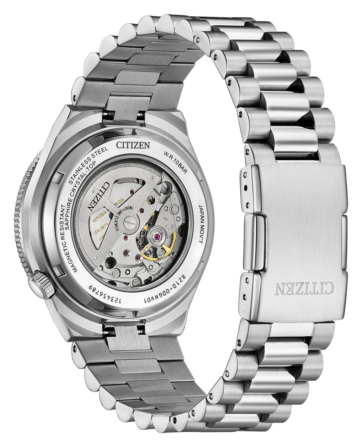Citizen TSUYOSA Shore NJ0230-59L Men's Silver-Tone Automatic Watch - back view