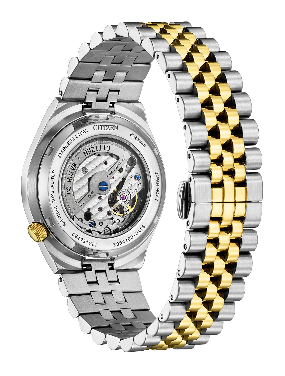 Citizen TSUYOSA 60 NK0024-54X Men's Two-Tone Automatic Watch - back view