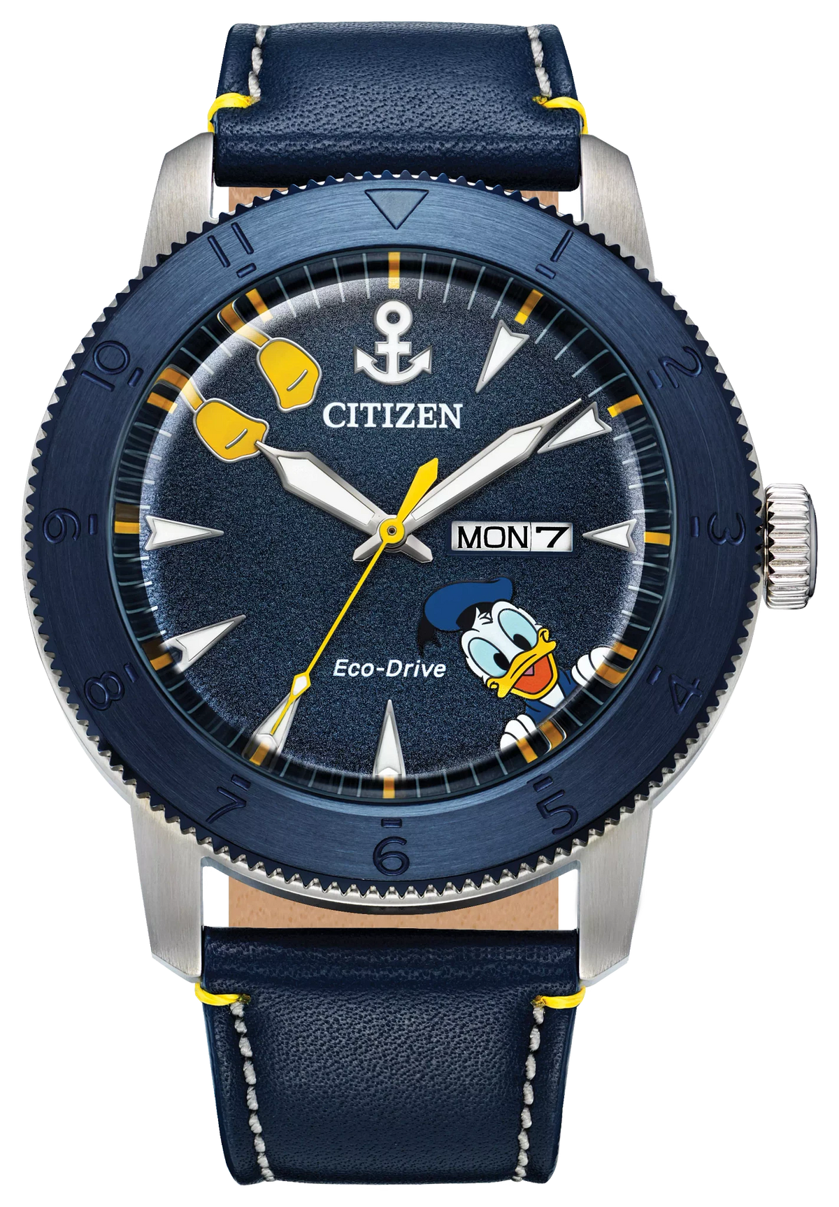 Citizen Disney Donald Duck AW0075-06W Men's Silver-Tone Eco-Drive Watch