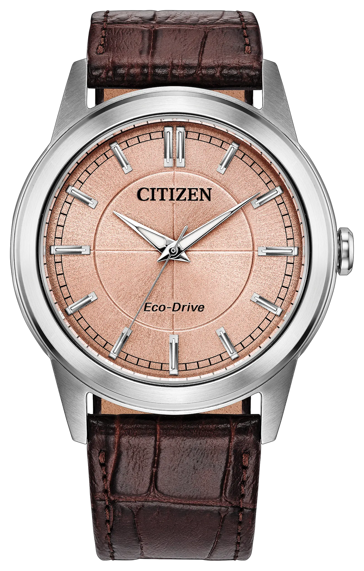 Citizen Rolan AW2110-14Z Men's Silver-Tone Eco-Drive Watch - front view