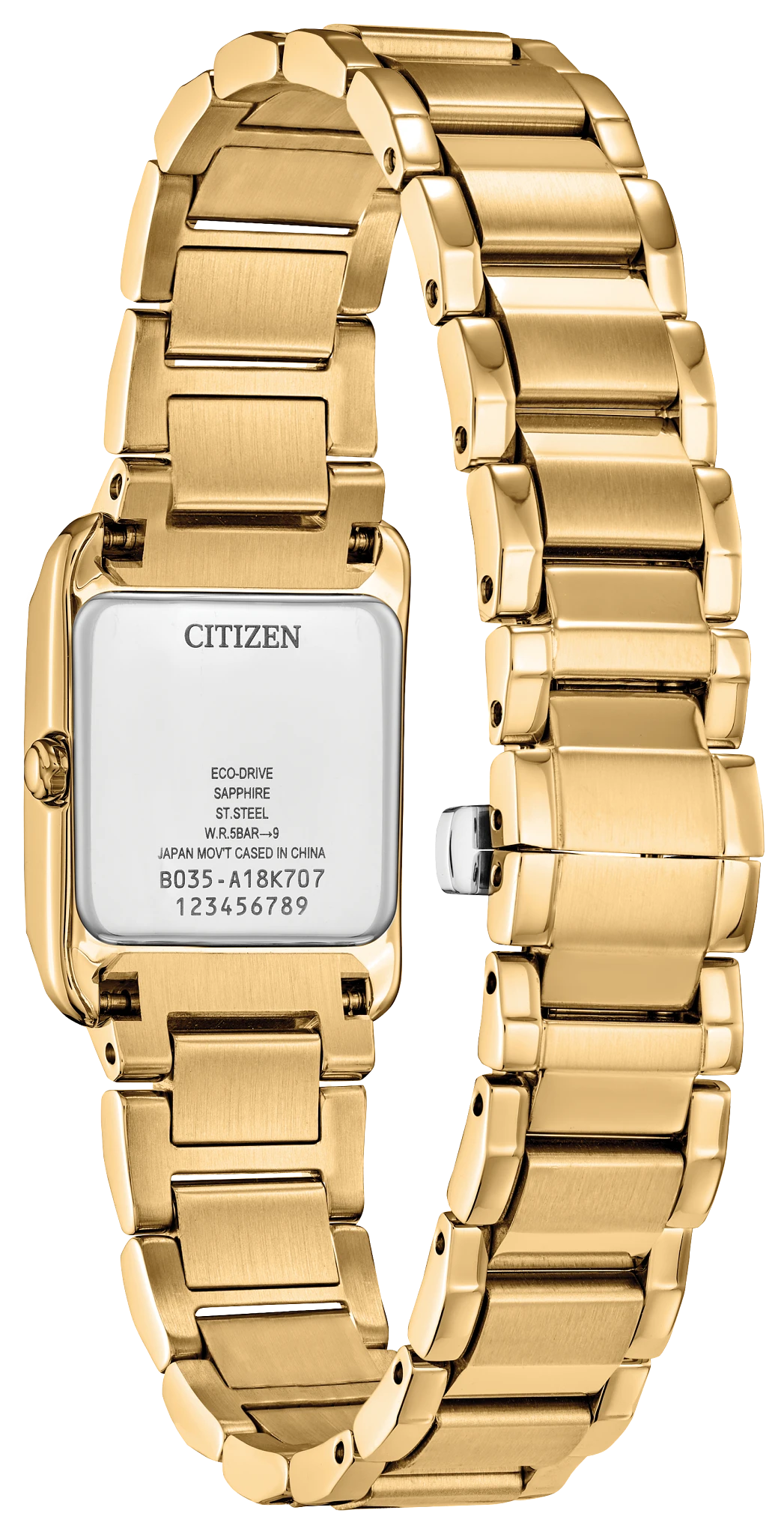 Citizen L Bianca EW5602-57D Women's Gold-Tone Eco-Drive Watch - back view